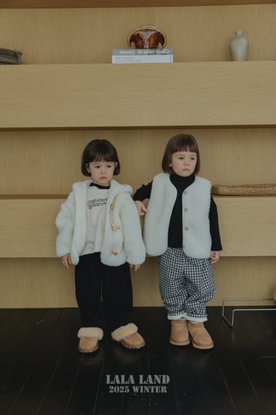 lala land58｜(75cm-120cm) 3色格紋刷毛長褲6