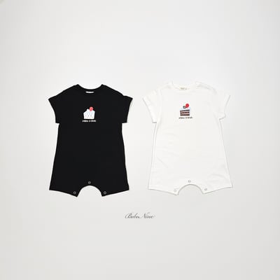 bebe nine15  (6m-24m) 2色可愛蛋糕圖包屁服2