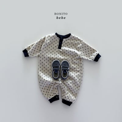 Bonito58｜(3m-18m) 撞色絲絨連身衣4