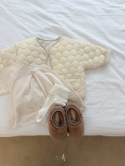 Atomeme37｜(70cm-110cm) 波點絎縫夾層棉外套9