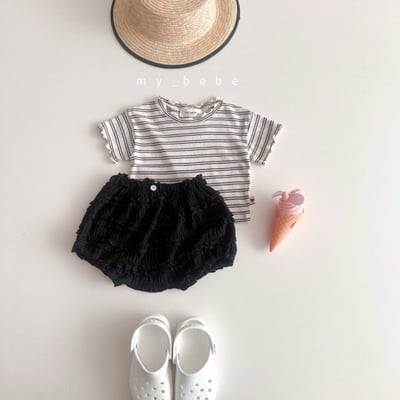 my_bebe22｜(80-120cm) 條紋捲邊套裝20