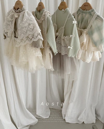 AOSTA15｜(6m-5y) 蕾絲花卉澎澎裙4