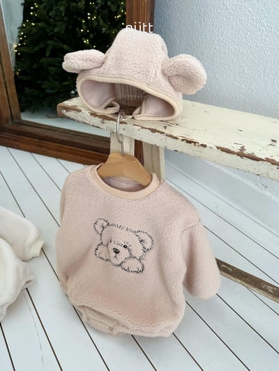 Nutt06｜(3m-16m) 小熊刷毛含小熊帽24