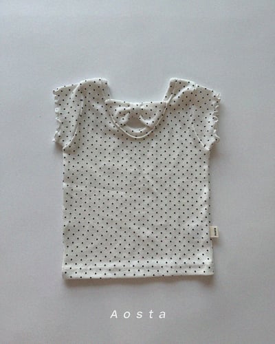 AOSTA55｜(6m-5y) 3款緞帶木耳邊上衣5