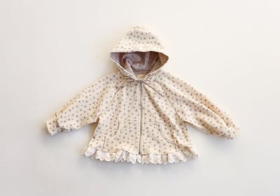 FLO15｜(75-140) 2色蕾絲碎花連帽外套23