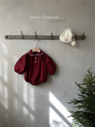 MONBEBE43｜(3m-24m) 簡約聖誕紅包屁衣6