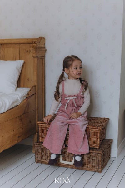 ROA20｜(80cm-120cm) 2色氣質絨毛連身吊帶褲16