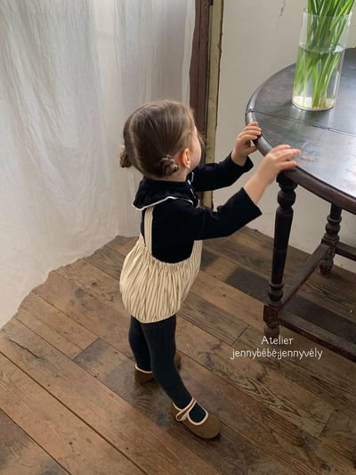 JE567｜(73-100cm) 滾邊翻領上衣/線條吊帶褲15