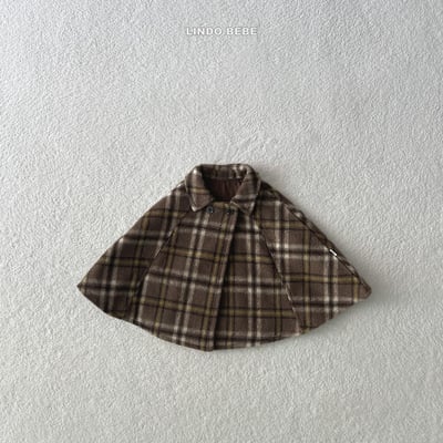 Lindo31｜(3m-18m) 學院格紋斗篷10
