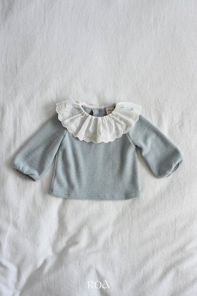 ROA28｜(80cm-120cm) 2色甜美蕾絲翻領上衣3