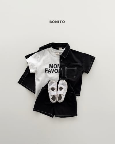 Bonito08｜(75cm-125cm) 2色口袋縫線亞麻套裝5