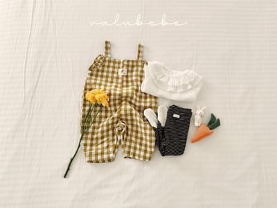 Valubebe27｜(65-80) 格紋吊帶長褲17