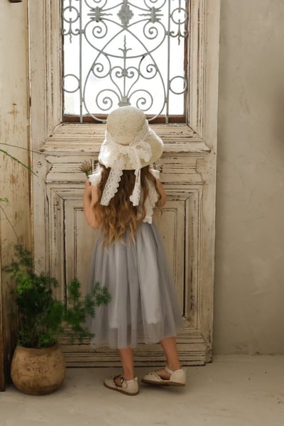 FLO03｜(75-140) 兩色蕾絲網紗長裙4