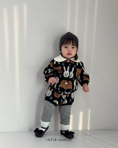 Cieldemaman17｜(6M~24M)  2色素色條紋打底褲8