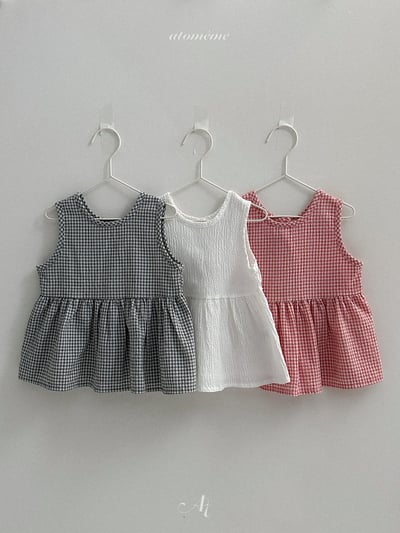 Atomeme32｜(70-110) 格紋設計傘狀上衣10