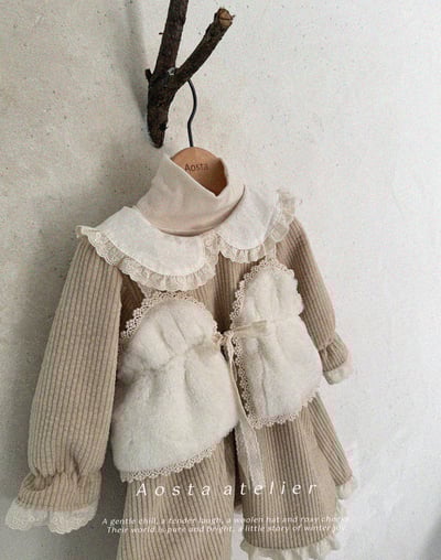 AOSTA50｜(6m-5y) 蕾絲花邊碎花洋裝9