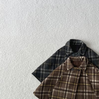 Lindo31｜(3m-18m) 學院格紋斗篷5