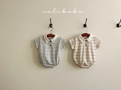 Valubebe 42｜(65-80cm) 襯衫條紋連身服2