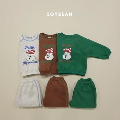Soybean70｜(75cm-118cm) 雪兔印花休閒套裝5