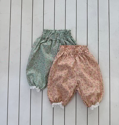 LePetitmot11｜(80-125cm) 花朵阿拉丁蕾絲褲1