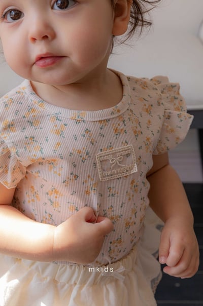 M-KIDS06｜(65-115cm) 素面/碎花飛袖套裝12