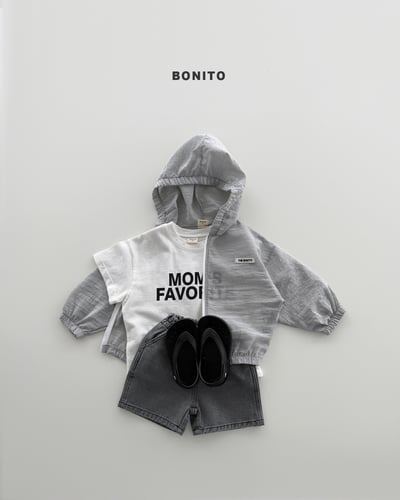 Bonito46｜(75cm-125cm) 3色連帽防風拉鍊外套4