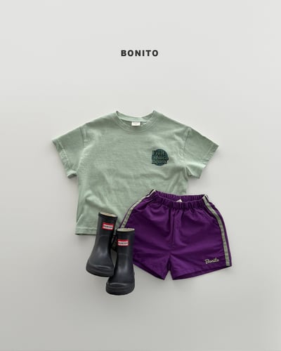 Bonito42｜(75cm-125cm) 4色運動雙線條短褲15
