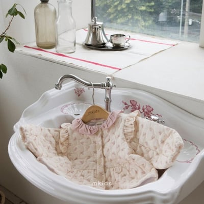 M-KIDS24｜(65-115cm) 2色絎縫愛心傘狀外套8