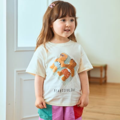 1st blue33｜(~93-118cm) 小熊印花上衣3