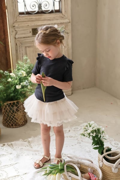 FLO16｜(75-140) 荷葉肩邊上衣5