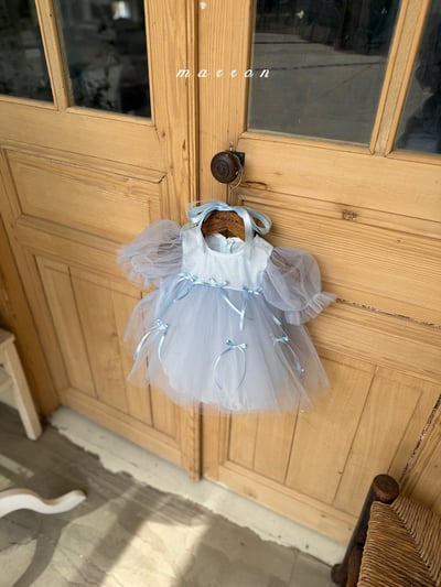 Marron08｜(3m-18m 1y-6y) 蝴蝶結紗裙裝17