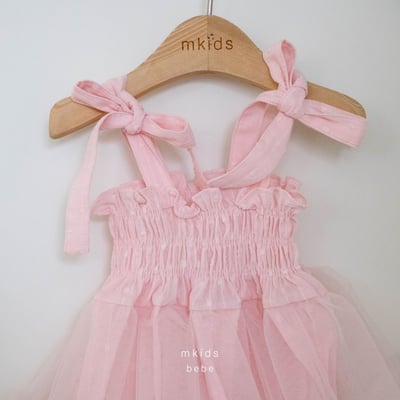 M-KIDS33｜(65-80cm) 浪漫綁帶包屁洋裝17