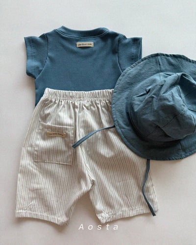 AOSTA52｜(6m-5y) 線條口袋芙烈褲11