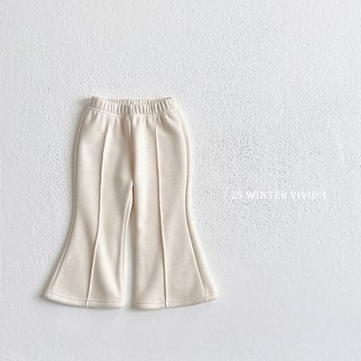 vivid17｜(78cm-125cm) 素面褶撊喇叭褲7