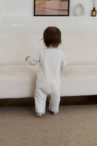 bebe nine08 (55cm-75cm) 2色碎花滾邊家居連身衣5