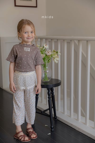 M-KIDS52｜(65-115cm) 波點蕾絲圍裙11