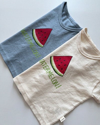 AOSTA14｜(6m-5y) 2款清涼西瓜印圖上衣2