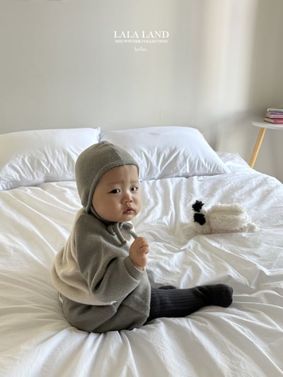 lala land26｜(60cm-83cm) 2色磨毛撞色開襟外套15