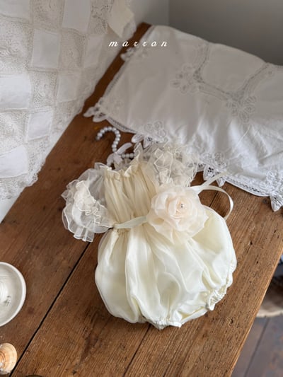 Marron05｜(3m-18m 1y-6y) 玫瑰花公主包屁衣/洋裝12