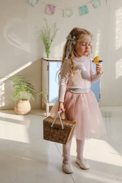 FLO22｜(75-140) 3色滾邊抓皺領上衣5