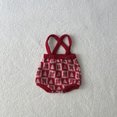 Lindo17｜(3m-18m) 雪花吊帶包屁褲5