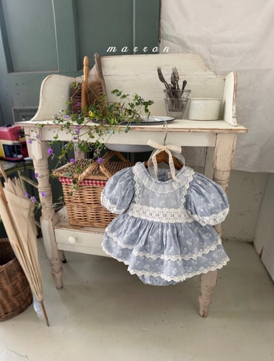 Marron06｜(3m-18m 1y-6y) 索菲亞蕾絲裙裝7