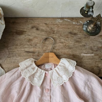 Choucream02｜(6m-18m) 蕾絲領襯衫7