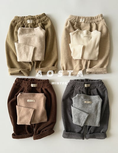 AOSTA47｜(6m-5y) 素面立領羅紋上衣21