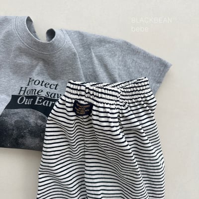 BEAN08｜(65-120cm) 條紋縮口褲4