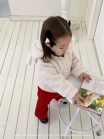 JE 424｜(80-110cm)  絨毛小喇叭長褲7