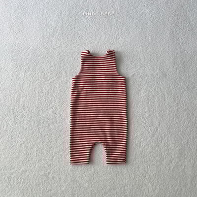 Lindo12｜(3m-18m) 條紋吊帶背心連身衣6
