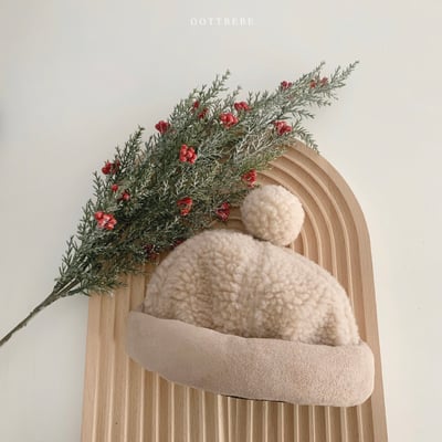 Oottbebe51｜(1y-6y  Free)  羊羔絨毛半圓帽9