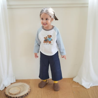 neneru29｜(70cm-125cm) 2色小熊撞色上衣7