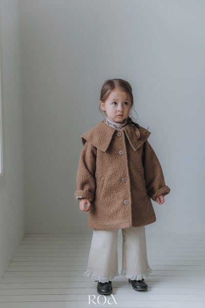 ROA24｜(80cm-120cm) 3色荷葉滾邊高領素色上衣16